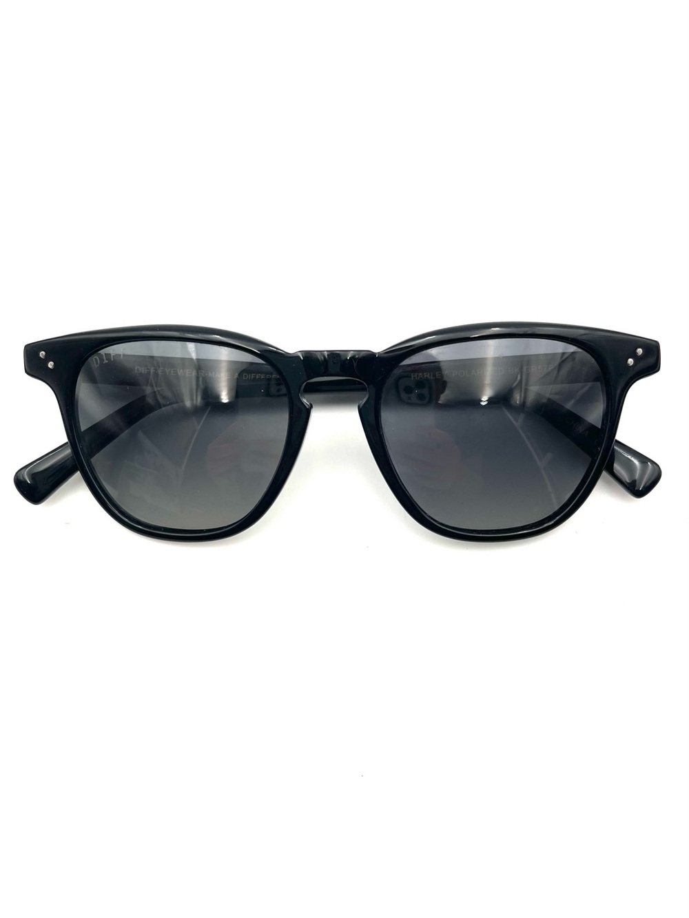 Diff Eyewear Harley Black Sunglasses with Polarized Lenses